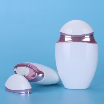 whole cosmetic packaging 60ml 75ml portable Silver Border Sunscreen plastic bottle set