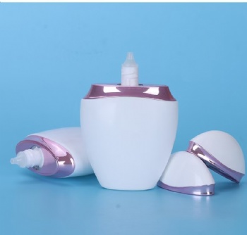 whole cosmetic packaging 60ml 75ml portable Silver Border Sunscreen plastic bottle set