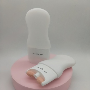 Stock 100gV silicone double roller neck massage hose scrub pressing Neck Cream bottle PP material
