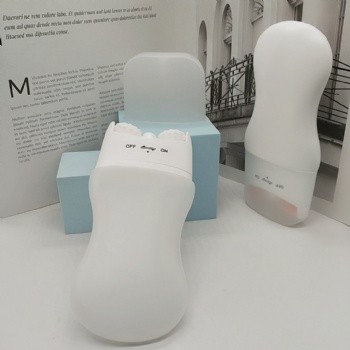 Stock 100gV silicone double roller neck massage hose scrub pressing Neck Cream bottle PP material