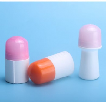 50g   Screw-cap large-mouth antiperspirant bead bottle set deodorant roll on plastic  bottle