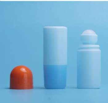 50ml  Portable 50ML Antiperspirant Body Lotion Plastic Bottle Roller Bottle  Empty Round Plastic Deodorant Stick Container