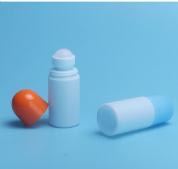 50ml  Portable 50ML Antiperspirant Body Lotion Plastic Bottle Roller Bottle  Empty Round Plastic Deodorant Stick Container