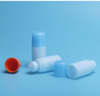 50ml  Portable 50ML Antiperspirant Body Lotion Plastic Bottle Roller Bottle  Empty Round Plastic Deodorant Stick Container