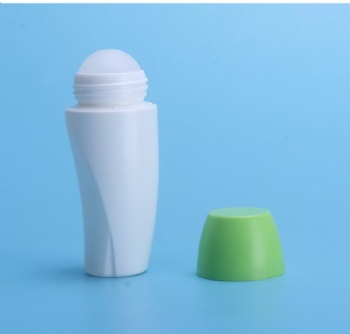 Wholesale 80ml Screw-cap Milky White Beaded Skin Care Plastic Bottle Plastic Roller Bottle Roll on Deodorant Stick Container