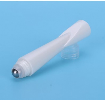 Wholesale 15ml Screw-cap Milky White Beaded Skin Care Plastic Bottle Plastic Roller Bottle Roll on Eye Cream Deodorant Stick Container