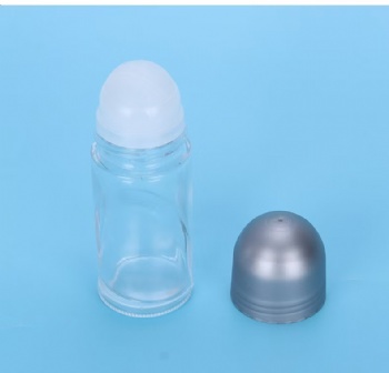 50g Factory Directly Screw-cap Large-mouth Antiperspirant Bead Roller Bottle Set Toner Bottle Glass Roll on Bottle